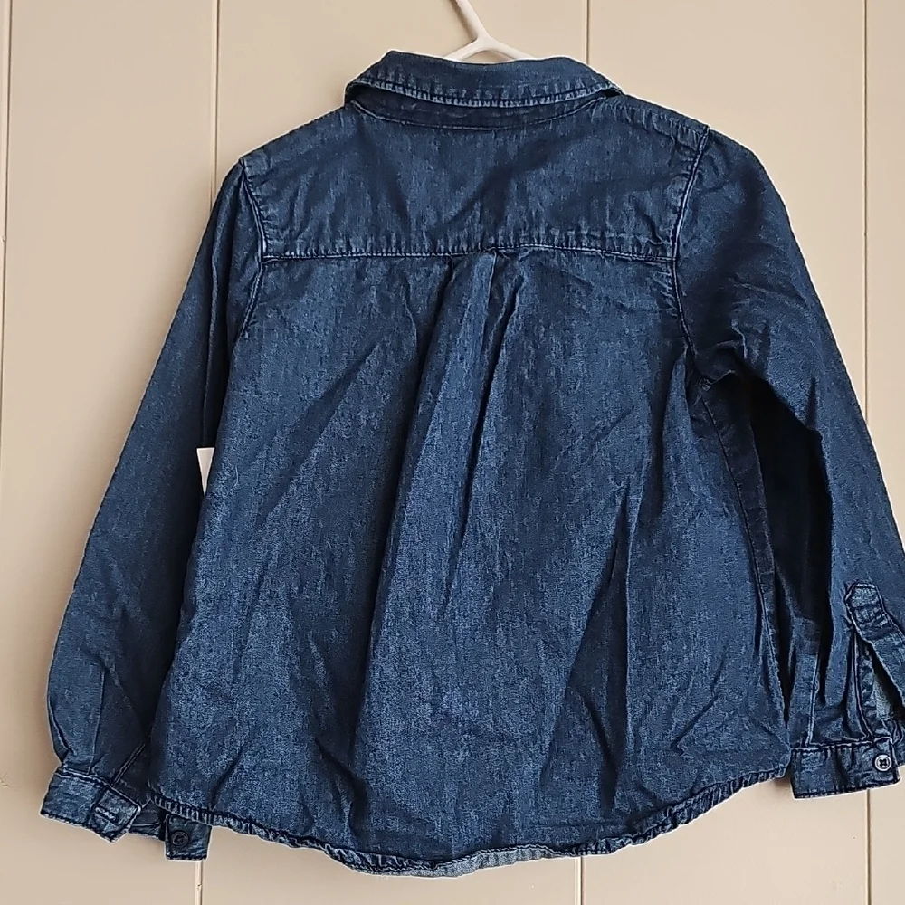 OshKosh B'gosh Denim Shirt with‎ Colorful Floral Embroidery